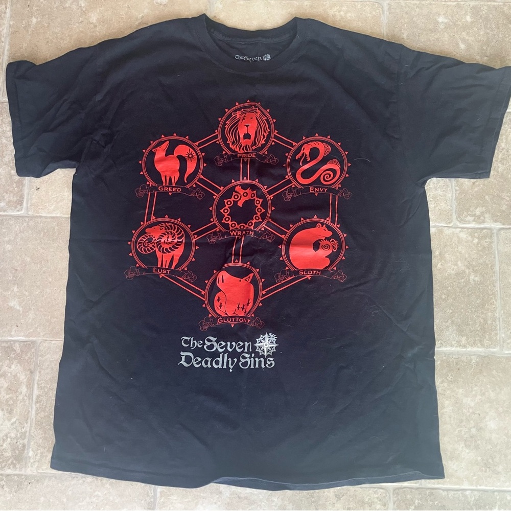 Seven deadly sins hot topic shirt